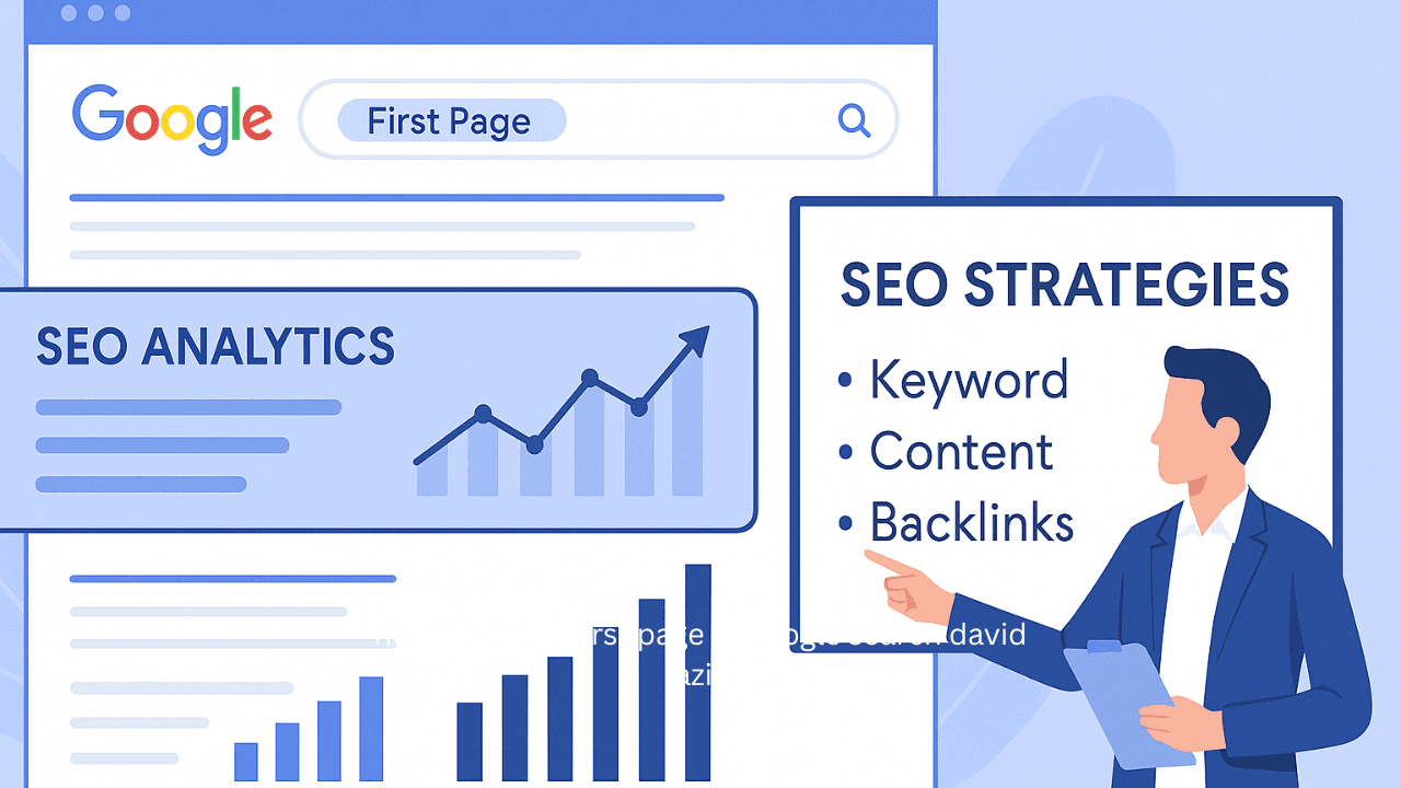 how to get on first page of google search david aziz